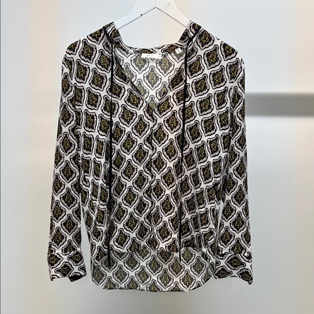 A.L.C. Geometric Print Blouse